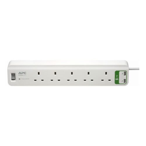 PM5U-UK | APC ESSENTIAL SURGEARREST 5 OUTLETS WITH 5V, 2.4A 2 PORT USB CHARGER 230V UK - Image 2